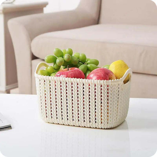 Household Imitation Vine Plastic Storage Basket Remote Control Cosmetic Fruit Storage Box