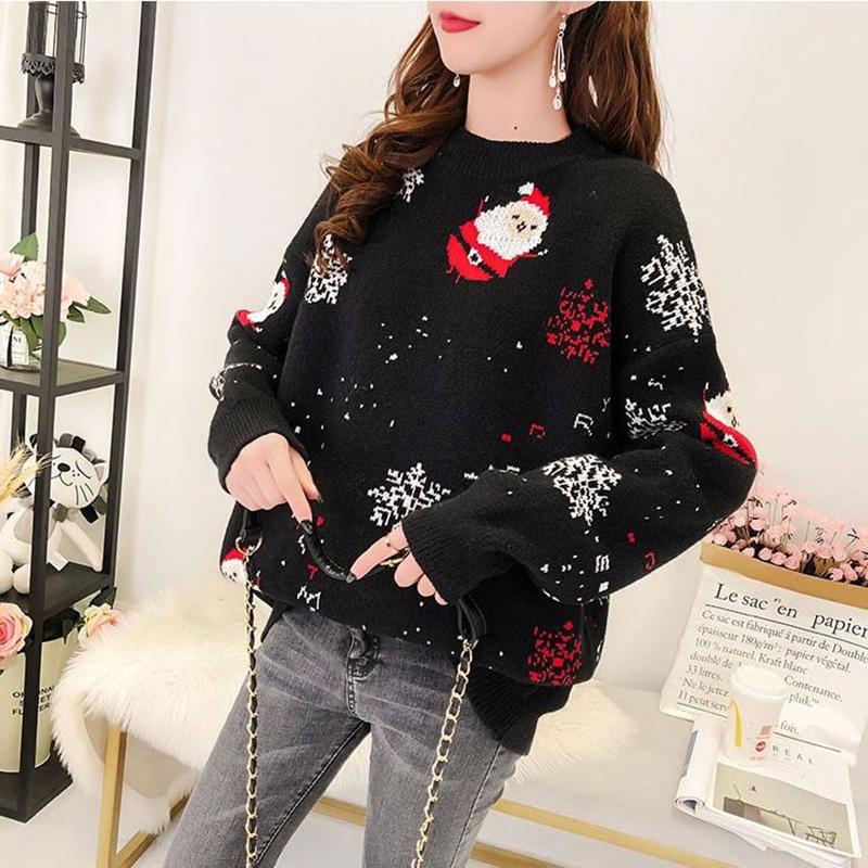 Winter Warm New Women Long Sweaters Section Net Red Women's Christmas Sweaters Hooded Pullovers Wind Winter Christmas Coats