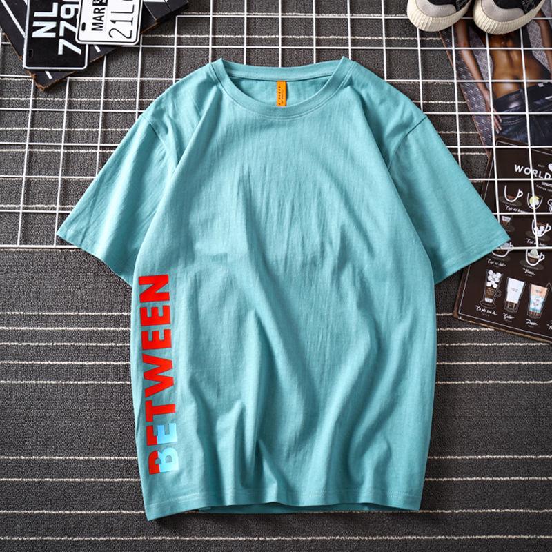 Cotton Short-sleeved Men's T-shirt New Summer Loose All-match T-shirt for Men