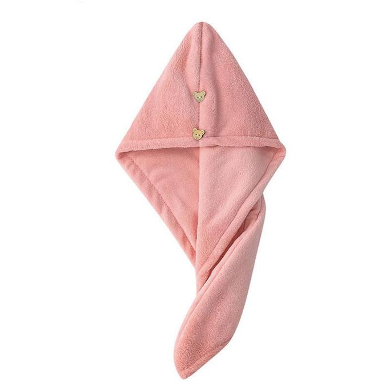 Microfiber Hair Drying Cap Quick Water Absorbing Women Wrap Hat Turban Wrap Towel SPA Bathing Shower Cap