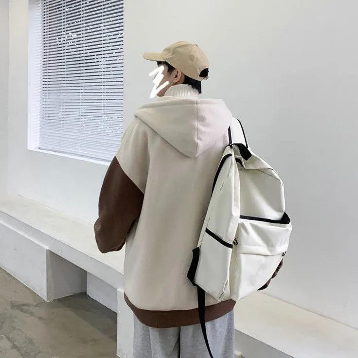 Plus Fleece Sweater Men's Trend Hooded Cardigan Fashion Jacket Thick Top Clothes Loose Warm Autumn and Winter Models