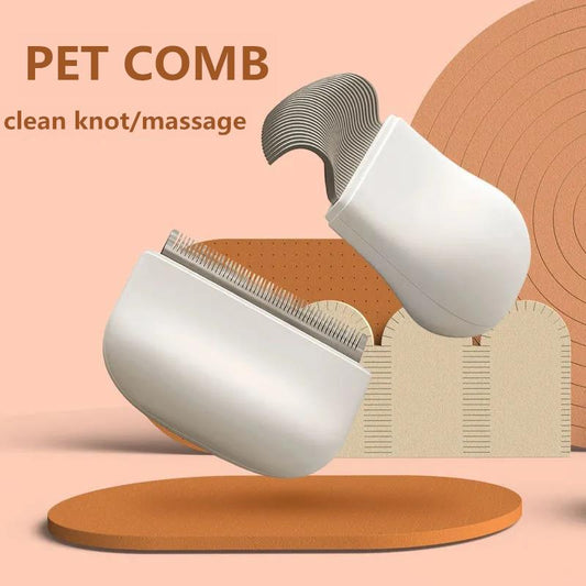 Cat Hair Pet Grooming Shell Comb Cat Supplies Cleaner Combing Artifact Pet Dogs Floating Hair Remover Knots Hair Cleaner Pets Cats Massage Combs
