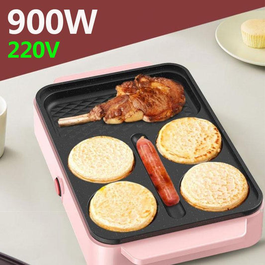 900W Frying and Baking Machine Flat Bottom Frying Pan Waffle Maker Kitchen Supplies for Family