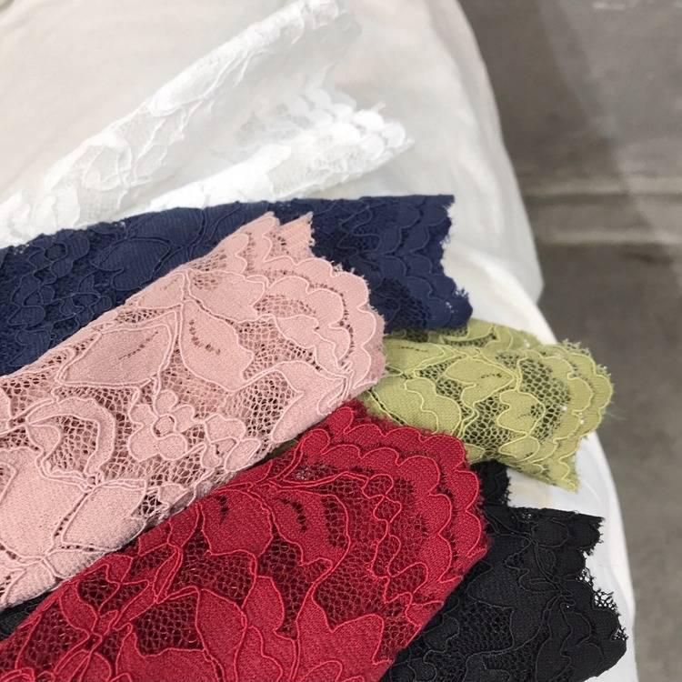 Autumn Spring Half High Neck Red Lace Bottom Blouse Sexy Hollow Out Long Sleeve Slim Pullover Shirt