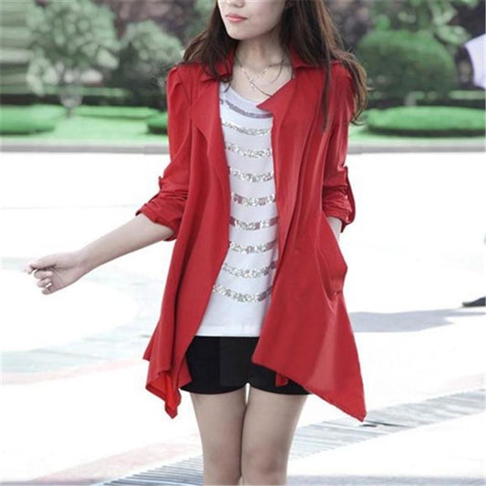 Casual Loose Designer Women Spring Trench Coat 2019 Full Sleeve Windbreaker short Autum Streetwear