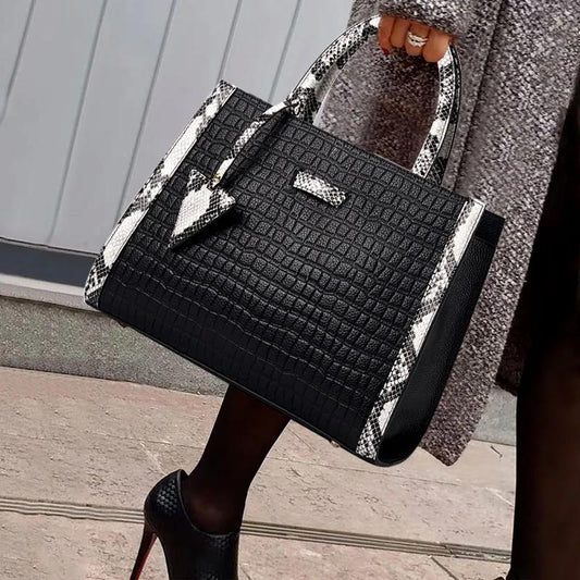 Leather Ladies Bag Large Capacity Handbag Fashion Leather One Shoulder Crossbody Shopping Bag