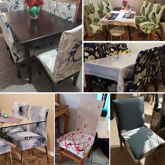 Printed Modern Chair Cover Spandex Stretch Elastic Chair Covers Seat Cover for Dining Room Hotel Wedding Banquet Cover