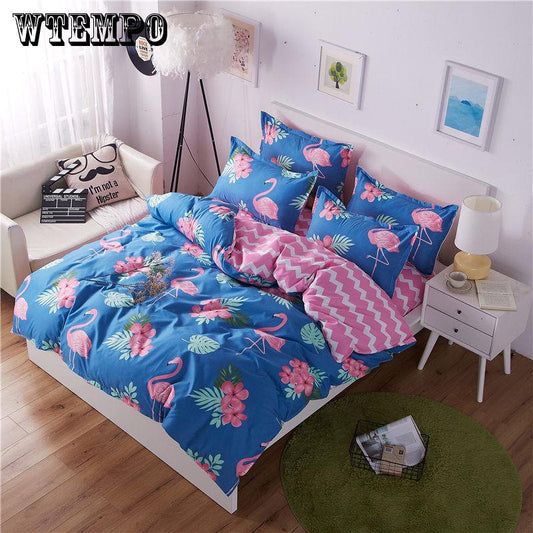 Bedding Set Best Wishes Duvet Cover Double Bed Flat Sheet Adult Bedspread Fashion Bed Linen