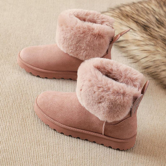 Snow Boots Women Thick Furry Shoes Women Winter Shoes Women Winter Plus Velvet Cotton Shoes Women's Shoes 2021