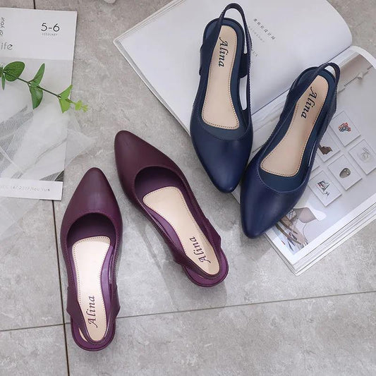 Sandals and Slippers Women's Summer Baotou Shallow Mouth Sandals Thick Heel Waterproof Shoes