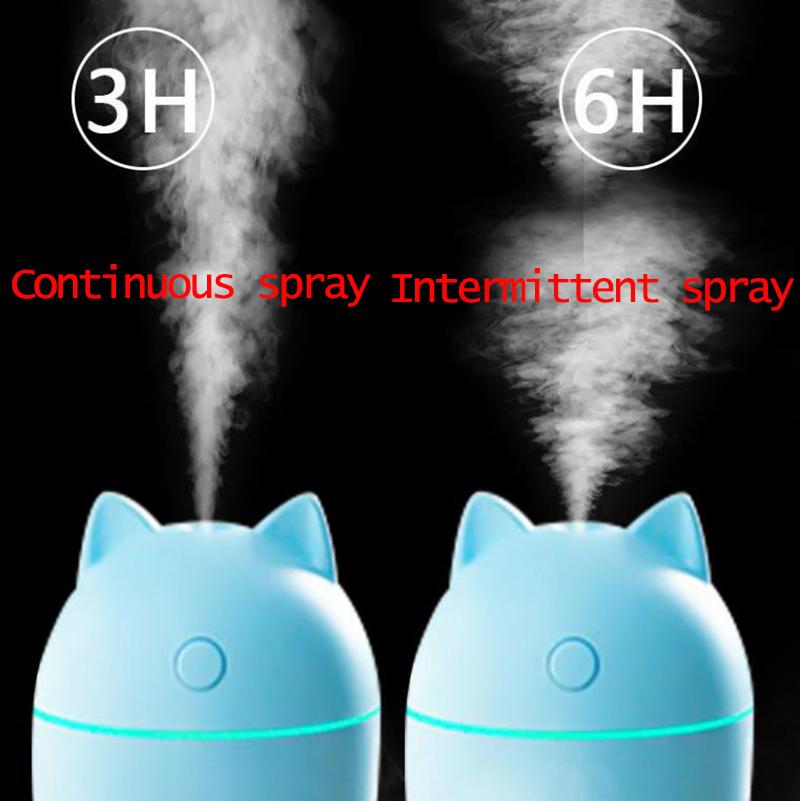300ml Cute Bear Air Humidifier USB Electric Sprayer Mini Portable Aroma Diffuser for Home Office Car