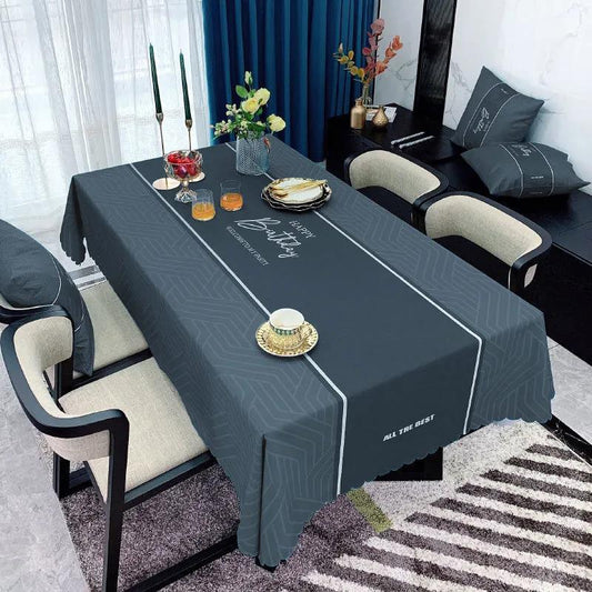 Modern Minimalist Tablecloth Kitchen Decoration Dining Table Cover Waterproof and Oil-proof Tablecloth