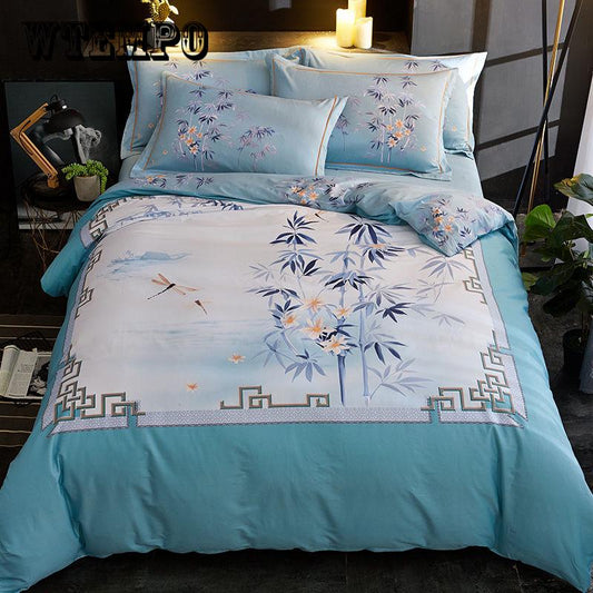 Bedding Set Microfiber Bedclothes Bed Linens Duvet Cover Set Bed Sheet