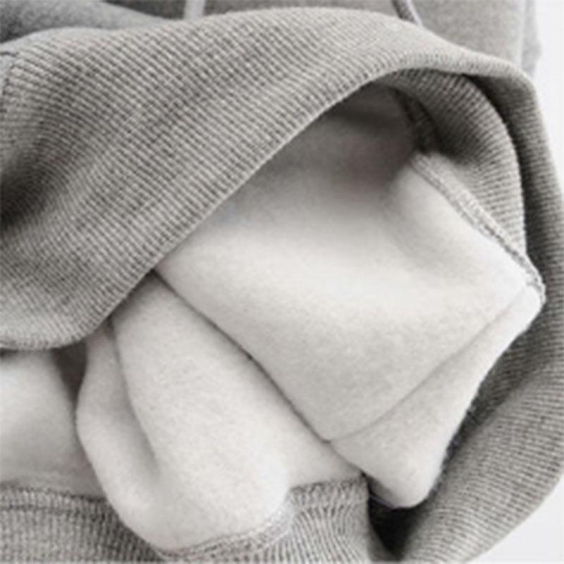 Street Hooded Short Pocket Fleece Sports Sweater High Waist Loose Leggings Sweater Suit Two-piece Women's