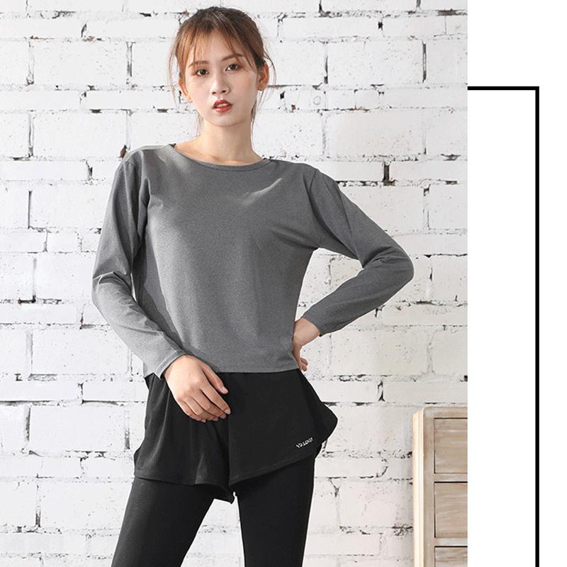 Women's 2PCS Garment Suit Professional Gym Sports Fitness Suit Quick Dryer Loose Slim Fit Large Size Suit Split Top Slim Pants Running Sets