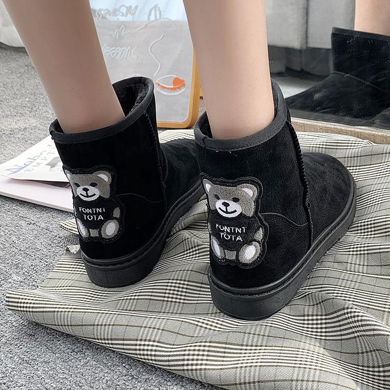 Winter Short Tube Snow Boots Women Plus Velvet Thick Korean Version of All-match Warm Cotton Shoes