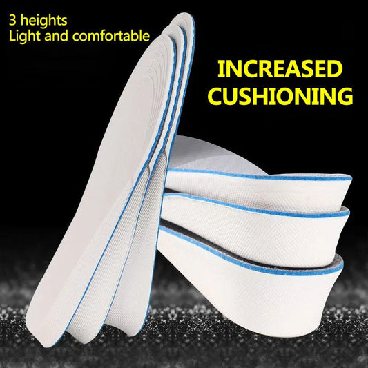 Unisex Inner Heightening Insole Free Cutting Thickened Invisible Soft Bottom Shock Absorption Heightening Insole Sports Breathable Insole