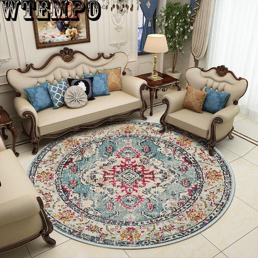 Coffee table mat soft round carpet bedroom carpet American carpet living room carpet sofa cushion