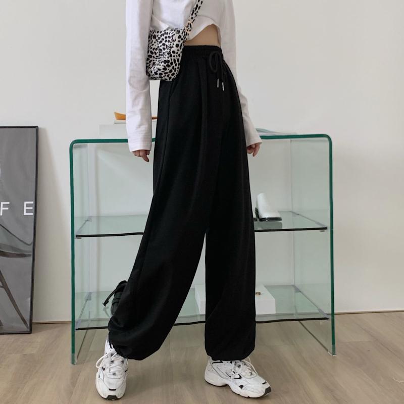 Sweatpants Female Students Loose Korean Version of The Spring and Autumn Thin Waist Pants Ins Wild Trend Casual Long Pants