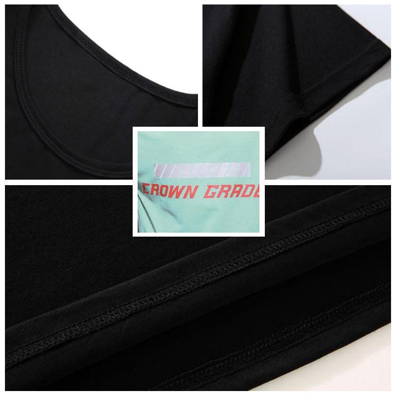 T-shirt for Men O-neck Short Sleeve Thin Shirt Korean Trendy Alphabet Print Tees Soft Casual Loose Pullover for Youth