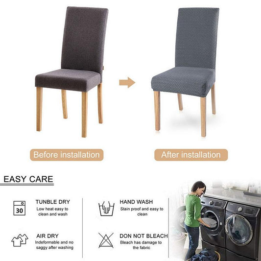 1/2/4/6Pcs Velvet Extensible Dining Chair Cover Spandex Slipcover for Chairs Kitchen Dining Room Chair Covers Elastic Stretch