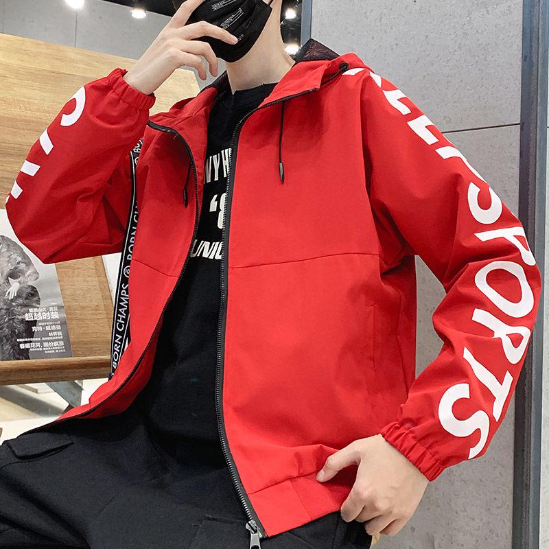 Loose Blouse Jacket Autumn and Winter Men's Casual Jacket Solid Color Hooded Sports Jacket
