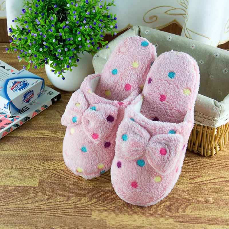 Autumn and Winter Pure Cotton Slippers Indoor Non-slip Soft-soled Shoes Warm Simple Plush Cotton Shoes