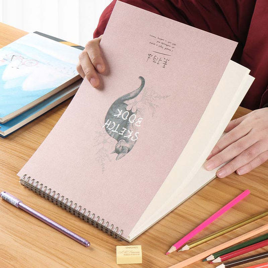 A4 Sketch Sketchbook Thicken Student Art Color Lead Hand-painted Blank Painting Book