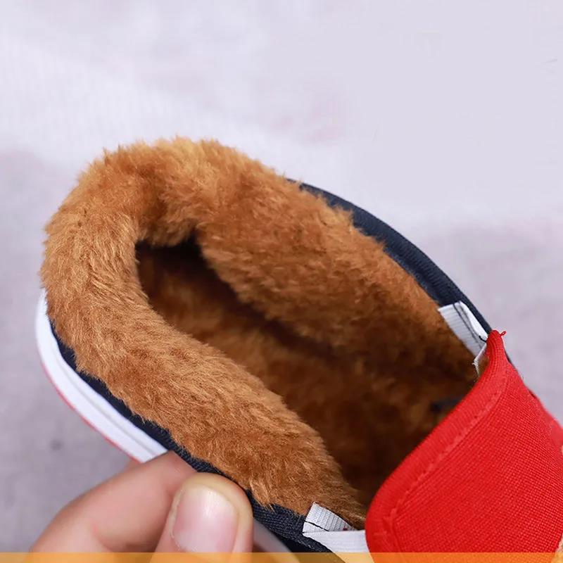 Autumn and Winter Plus Velvet Warm and Non-slip Women's Shoes Flat All-match Cotton Shoes