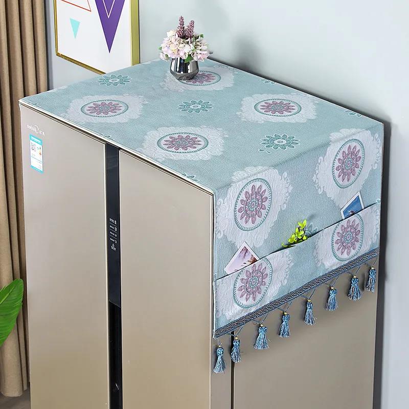Refrigerator Towel Cover Fabric Waterproof and Oil-proof Thickened Oxford Cloth Cover Universal Refrigerator Towel Cover Cloth