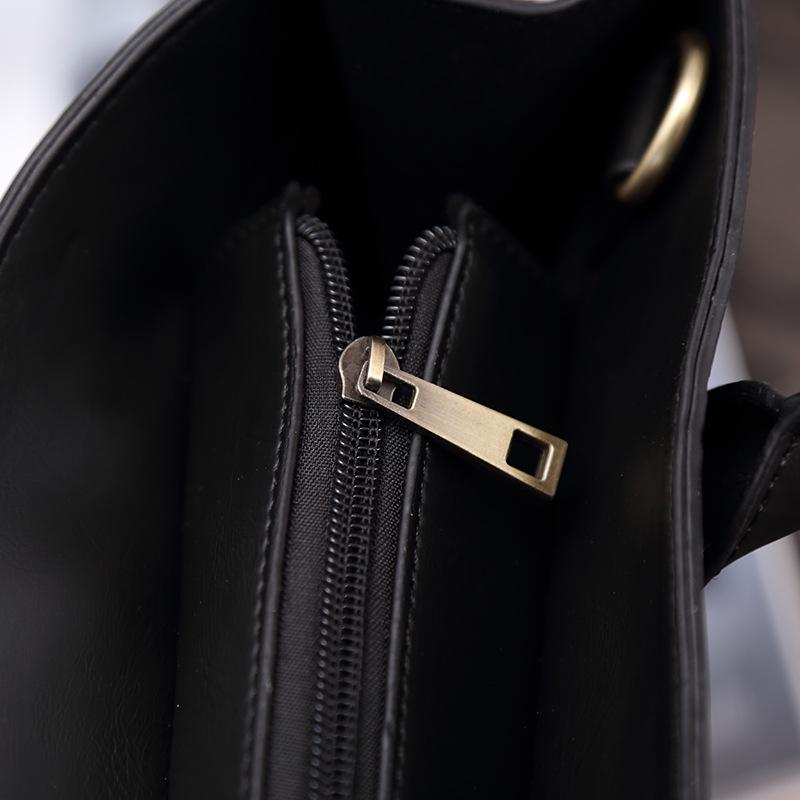 Business Briefcase Men Vintage Large Capacity Leather Wearable handbag Crossbody Bags Shoulder Bag