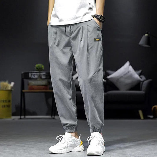 Men's Loose Sports Casual Pants Fashion Harem Pants Spring and Autumn Thin Cropped Trousers