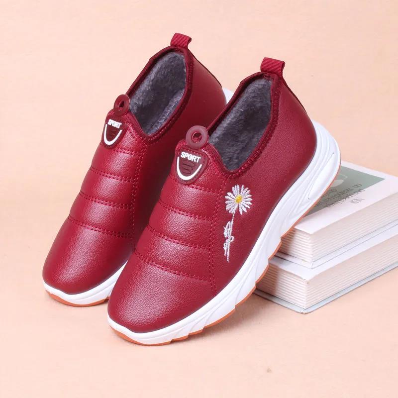 Autumn and Winter Cotton Shoes Women Fleece Warm Waterproof Non-slip Ladies Cotton Shoes