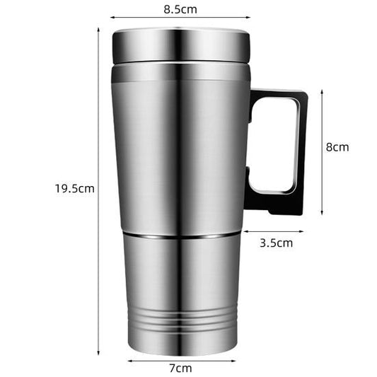 Car Electric Kettle Detachable Fast Heating 12/24V 380ml Stainless Steel Electric Car Heated Kettle Cup for Water Tea Coffee Milk