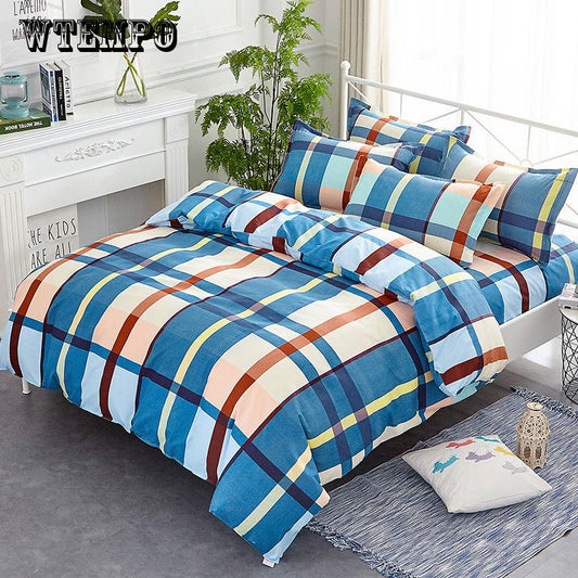4pcs Quilt Cover Home Textile Bedding Soft Pillowcases Elegant Queen Size Duvet Cover