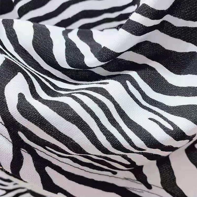 Women's Clothing Sweatshirts Spring Autumn Loose Half Zipper Stand-up Collar Female College Style Zebra Pattern Cropped Top