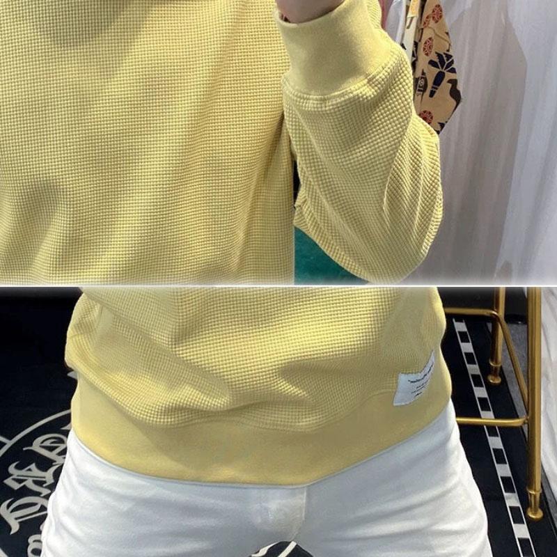 Men's Winter Plus Velvet Thickening Men's Long-sleeved Round Neck Simple Trendy Top Clothes Sweater
