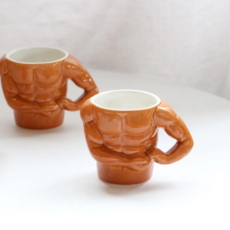 Muscle Mug Men's Ceramic Breakfast Milk Cup Creative Cup Fashion Personality Trend Water Cup
