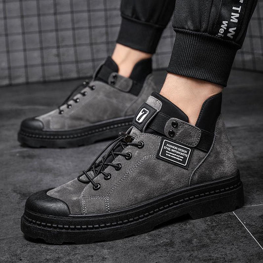 Autumn and Winter Men's Martin Boots High-top Casual Thick-soled Windproof and Warm