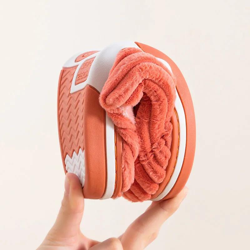 Men and Women 's Cotton Slippers Cute Winter Non-slip Couple Indoor Warm and Comfortable Thick-soled Slippers