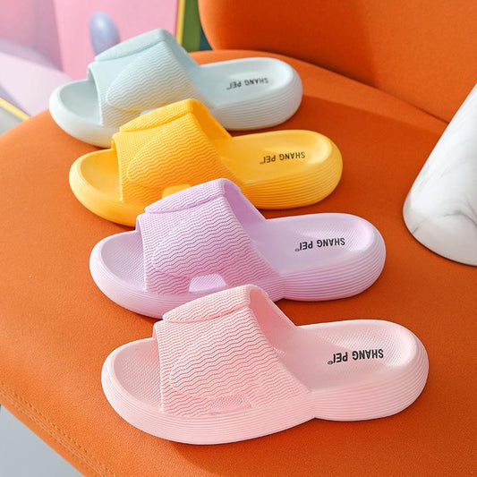 Sandals and Slippers Women's Thick-soled Summer High-heeled Bathroom Slippers Non-slip Outer Wear All-match Rubber Shoes Do Not Wear Feet