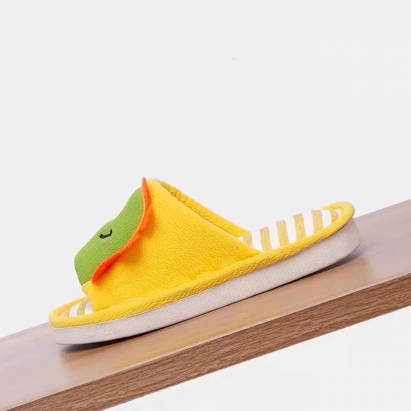 Children's Linen Cotton Slippers Indoor Non-slip Flat Shoes Home Essentials Suitable for All Seasons