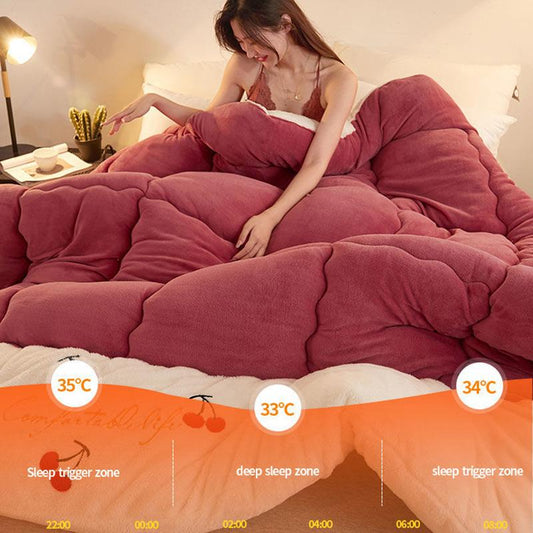 Thick and Warm Chemical Fiber Quilt Comfortable and Skin-friendly Chemical Fiber Quilt, Household Hotel Bedding