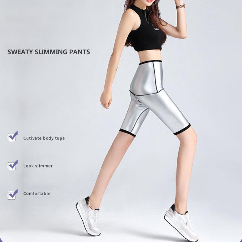 High Waist Abdominal Sweat Pants Weight Loss Fat Burning Sportswear Women's Suit Sports Shorts T-Shirt Fitness Jogging Pants Gym Fitness Yoga Sets