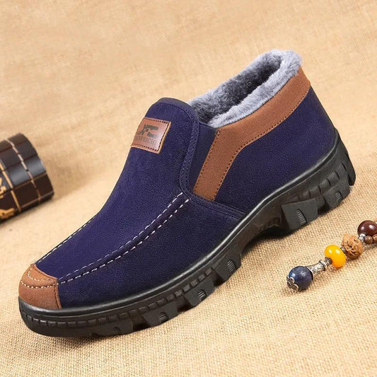 Autumn and Winter Cloth Shoes Men's Casual Slip-on Breathable Non-slip Warm Shoes Men's Shoes