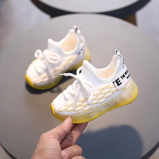 Children's Shoes In Spring and Summer Boys' Flat Sports Mesh Shoes Breathable Soft Sole Antiskid Casual Shoes Girls' Light Shoes