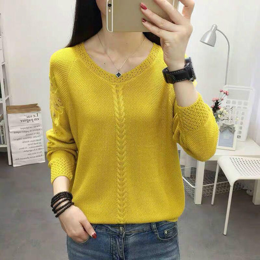 Autumn Thin Women and Pullovers Sweatershirt Long Sleeve Knitted Sweater