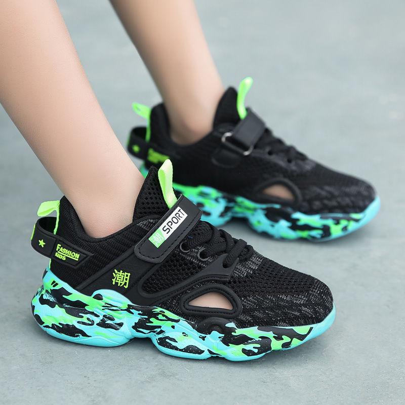 Hollow Breathable Running Shoes All-match Comfortable Sneakers for Boys and Girls Spring Mesh Elementary School Shoes