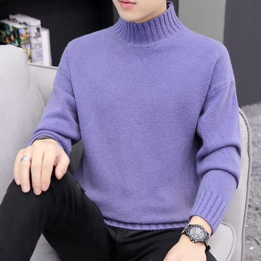Autumn Winter Sweater Men 2019 Casual Pullover Men Long Sleeve Solid Knitted Men Sweaters