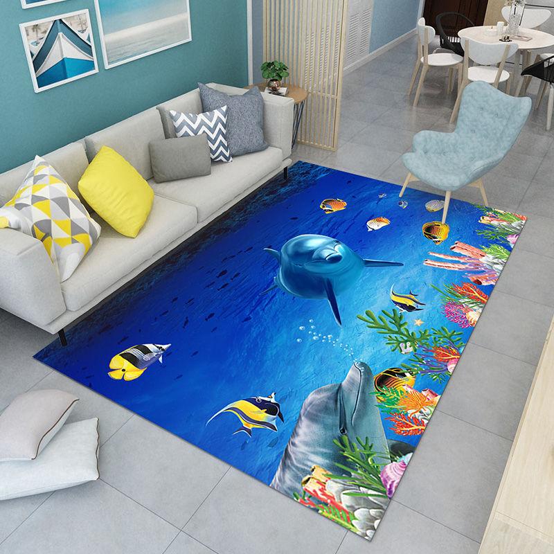 Modern 3D Carpet Bedroom Bedside Living Room Sofa Carpet Entrance Hall Door Mat Floor Mat Bedroom Kitchen Non-slip Mat